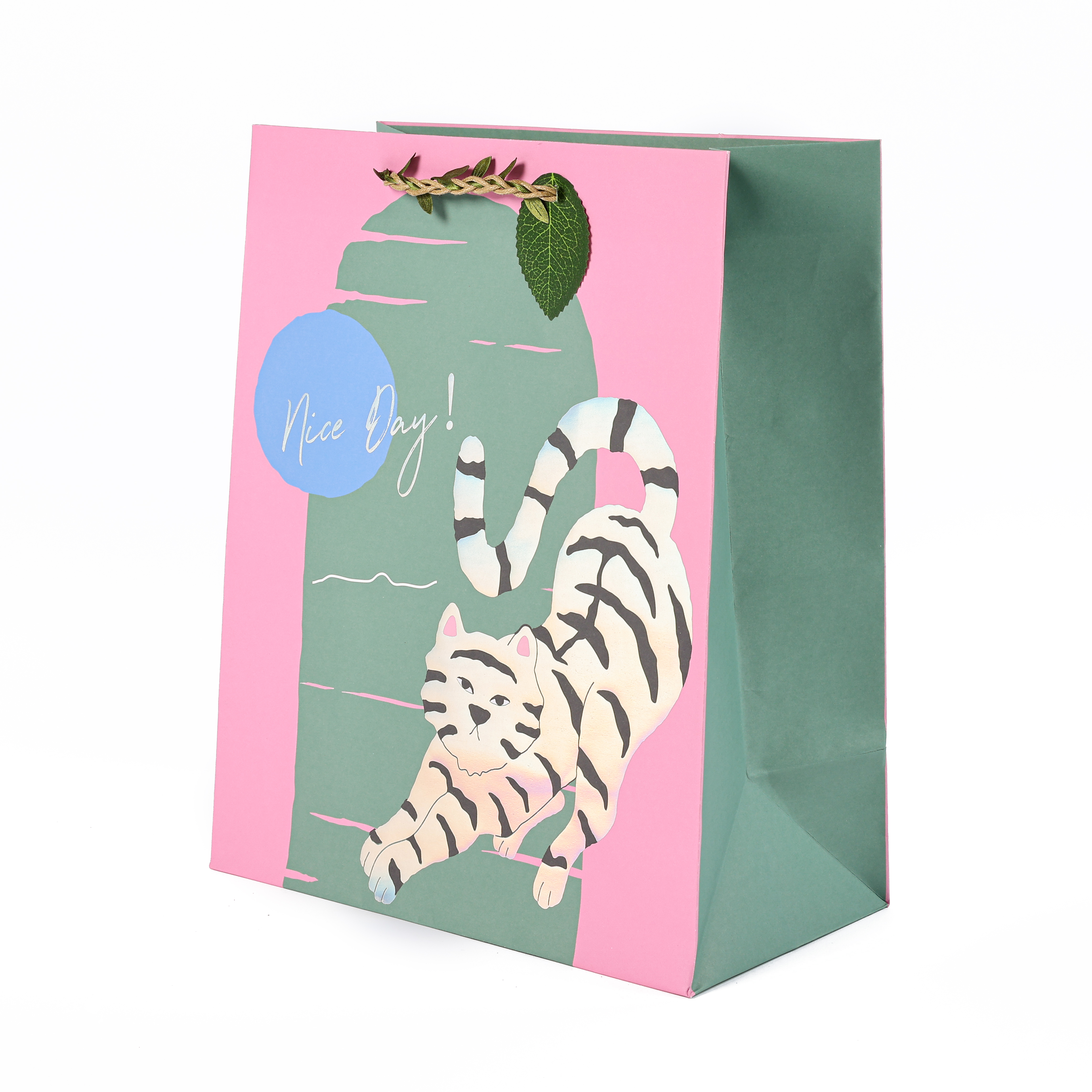 Tiger Pink And Green Gift Bag KT035